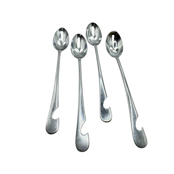 Stainless Steel Slotted Cocktail/Appetizer Spoons With Bottle Opener Handle Set - Picture 8 of 10